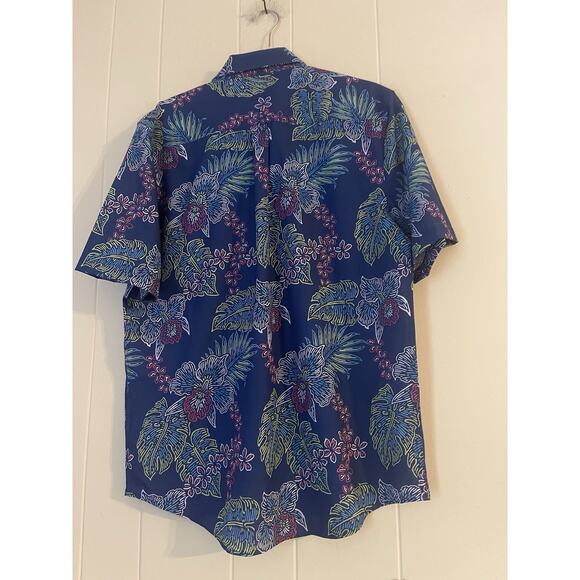 Caribbean Resort Vacation Performance Button Down Isle Breeze Stretch M NWT - Picture 2 of 5